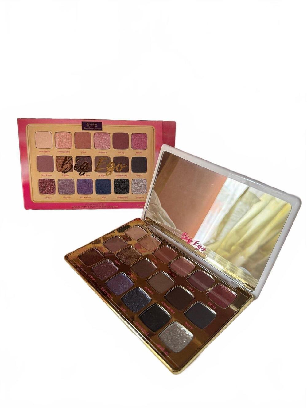 Tarte Big Ego Eyeshadow Palette 18 Shades Slim with Attached Mirror